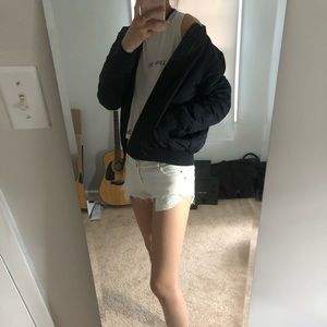 Topshop Navy Bomber Jacket